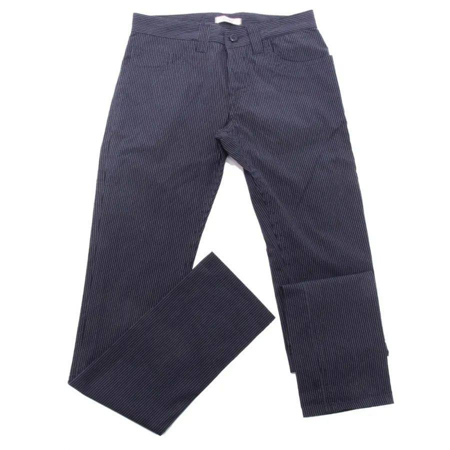 0047AI pantalone uomo DONDUP men trouser cotton stripes blue