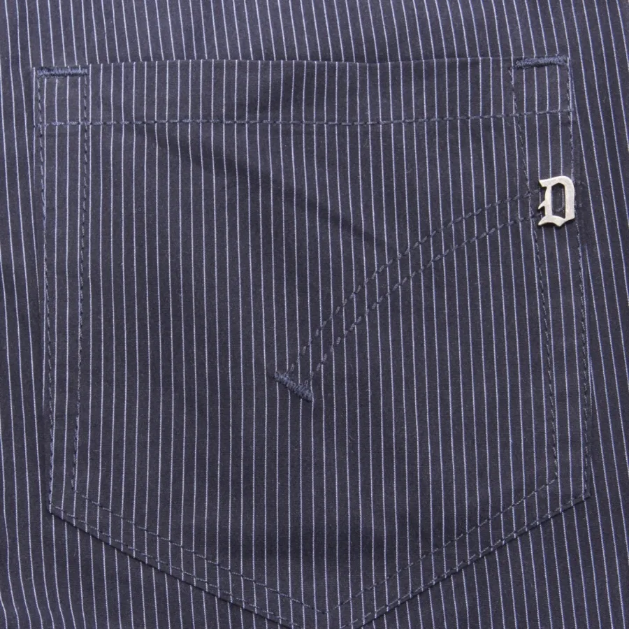 0047AI pantalone uomo DONDUP men trouser cotton stripes blue