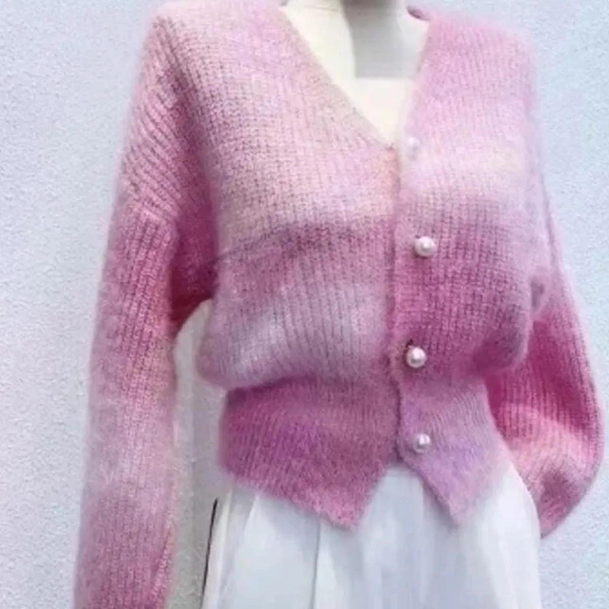 2023 nuovo maglione autunno inverno top maglione cardigan con scollo a V viola per abbigliamento donna