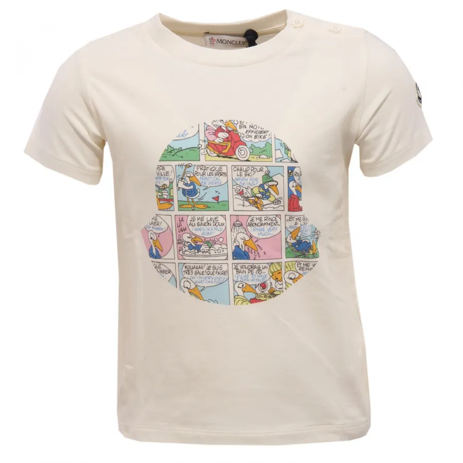 4222X maglia GIRL bimba MONCLER girl ivory t-shirt