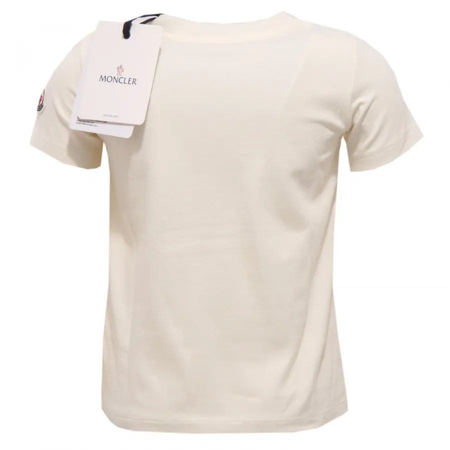 4222X maglia GIRL bimba MONCLER girl ivory t-shirt