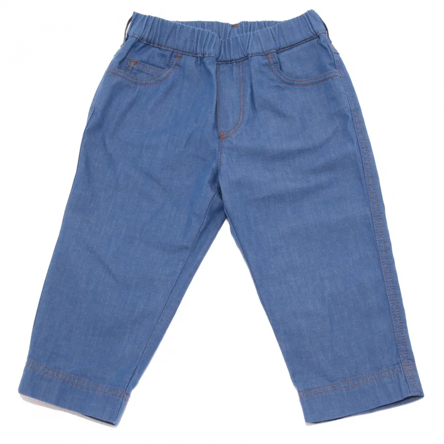 4449T pantalone bimbo MONCLER blu 5 tasche trouser pant kid