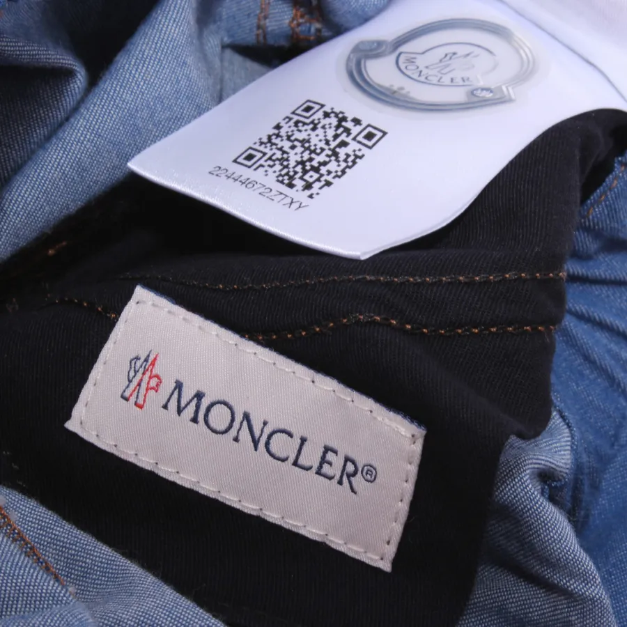 4449T pantalone bimbo MONCLER blu 5 tasche trouser pant kid