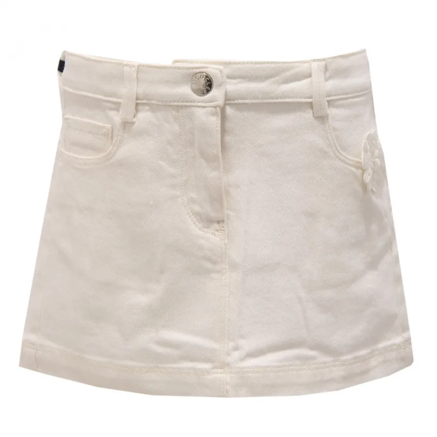 5657V gonna bimba MONCLER jeans avorio skir girl kid