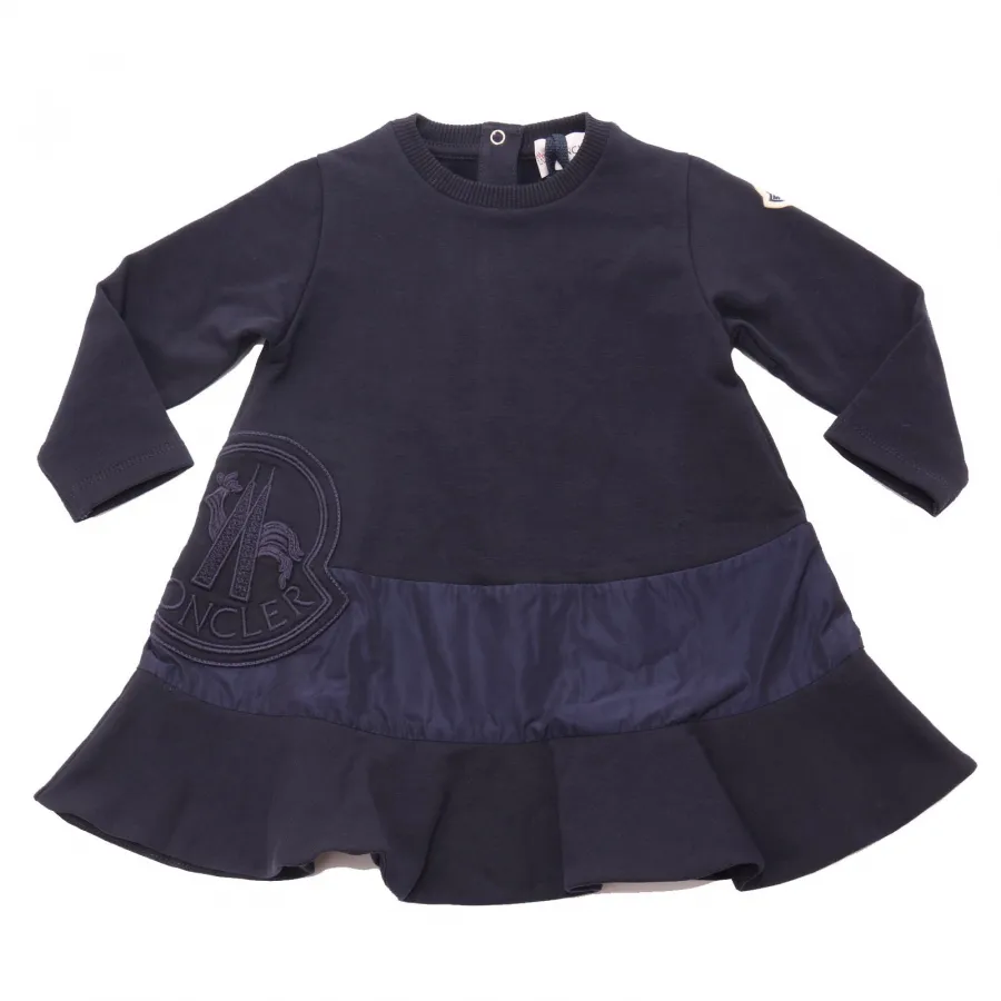 6588AC abito bimba girl MONCLER blue cotton dress kid