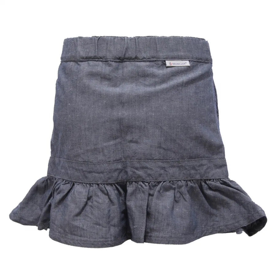 7028Y gonna bimba GIRL MONCLER skirt cotton/linen blue
