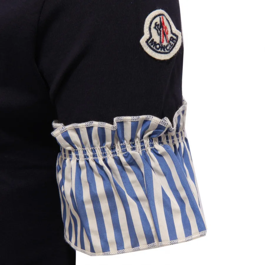 7330Y maglia GIRL bimba MONCLER blue cotton t-shirt