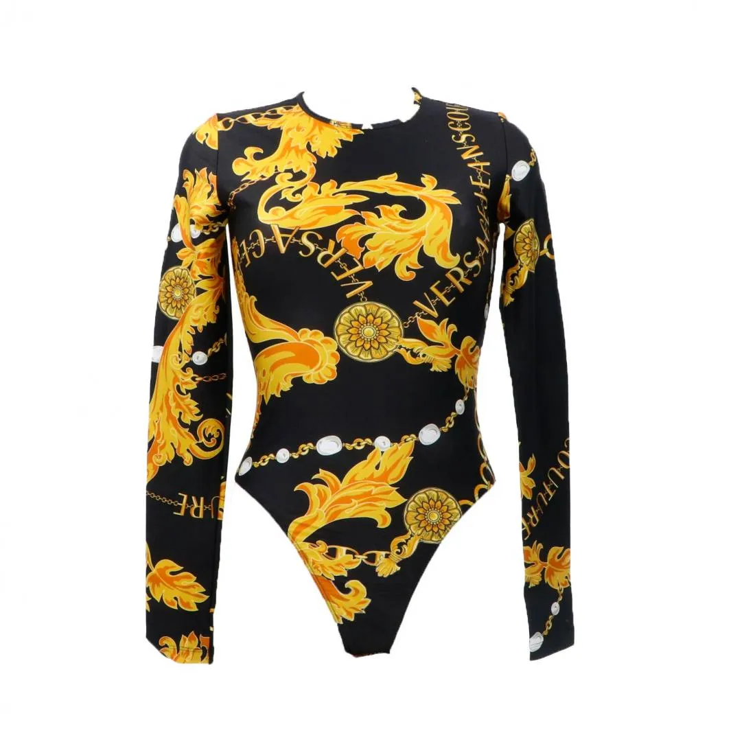 75HAM221 LYCRA PRINT CHAIN Nero Oro