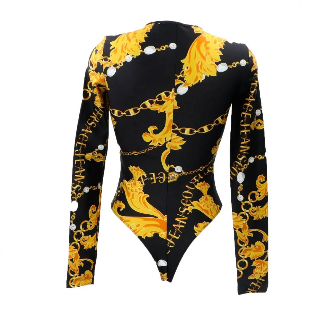 75HAM221 LYCRA PRINT CHAIN Nero Oro