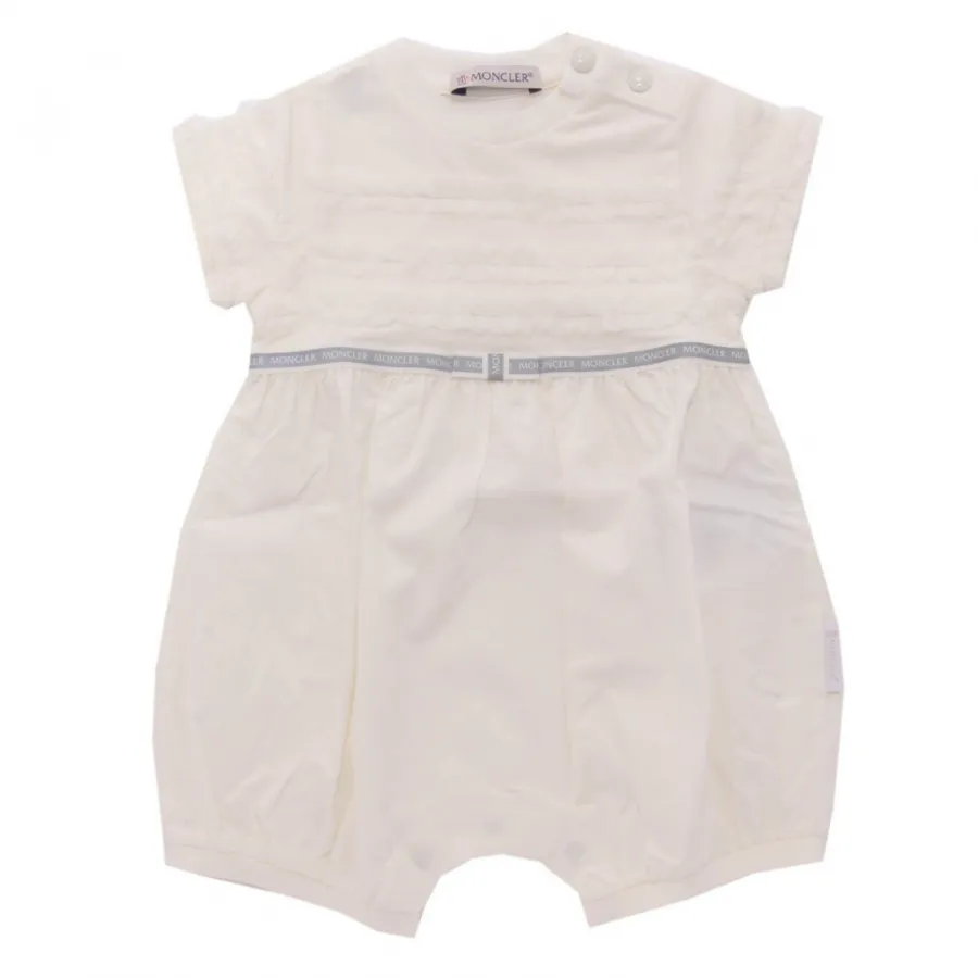 7815AH pagliaccetto bimba girl MONCLER off white cotton romper