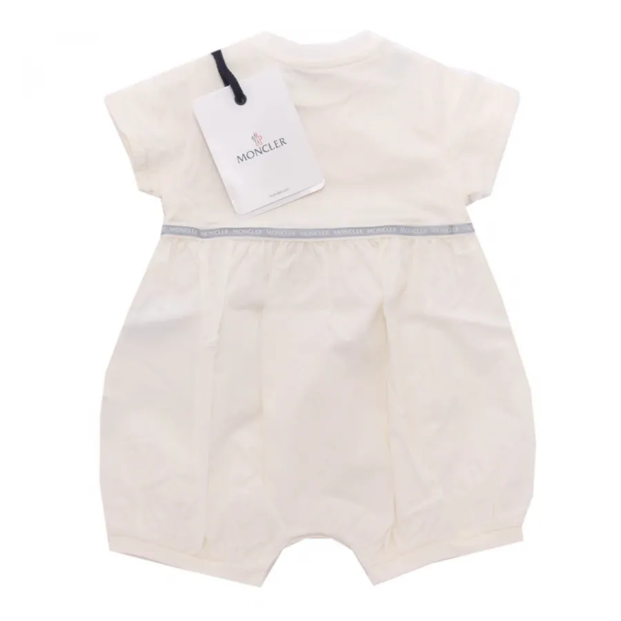 7815AH pagliaccetto bimba girl MONCLER off white cotton romper