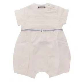 7815AH pagliaccetto bimba girl MONCLER off white cotton romper