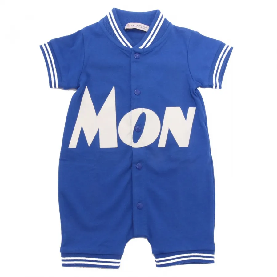 7895AH tutina bimbo boy MONCLER royal blue cotton romper kids