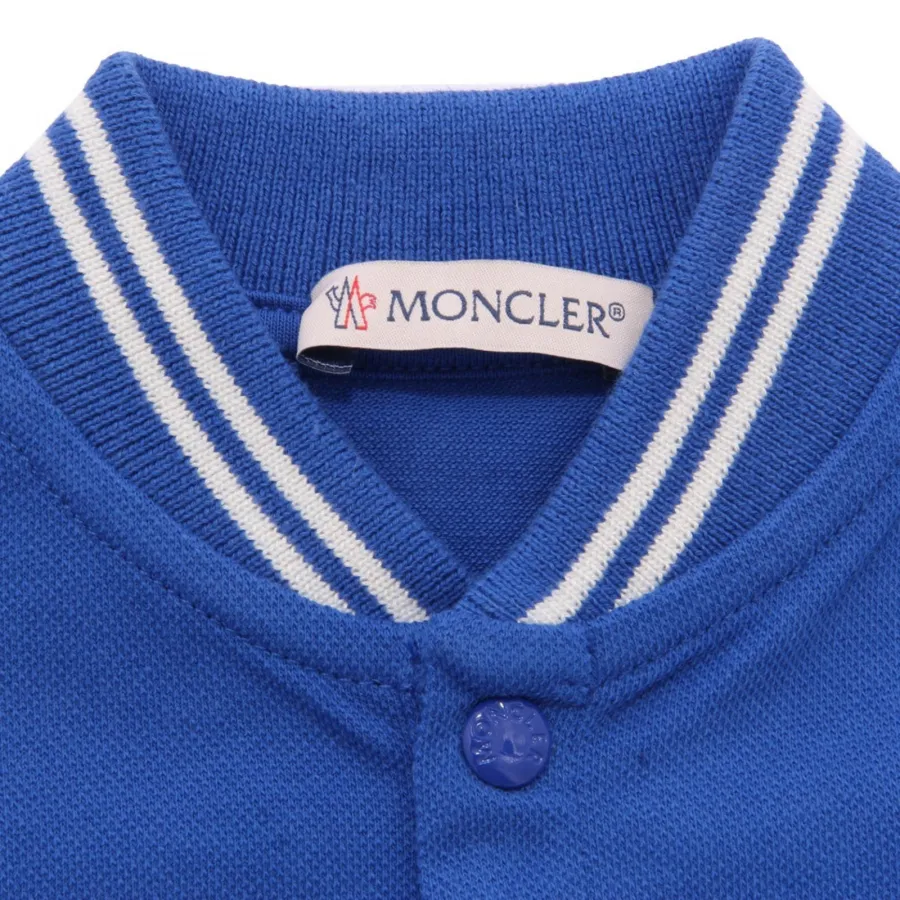 7895AH tutina bimbo boy MONCLER royal blue cotton romper kids