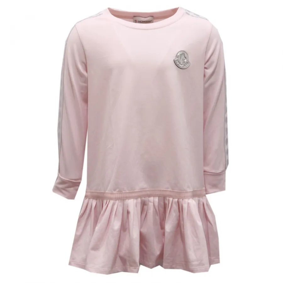 8267AH vestito bimba girl MONCLER pink cotton dress