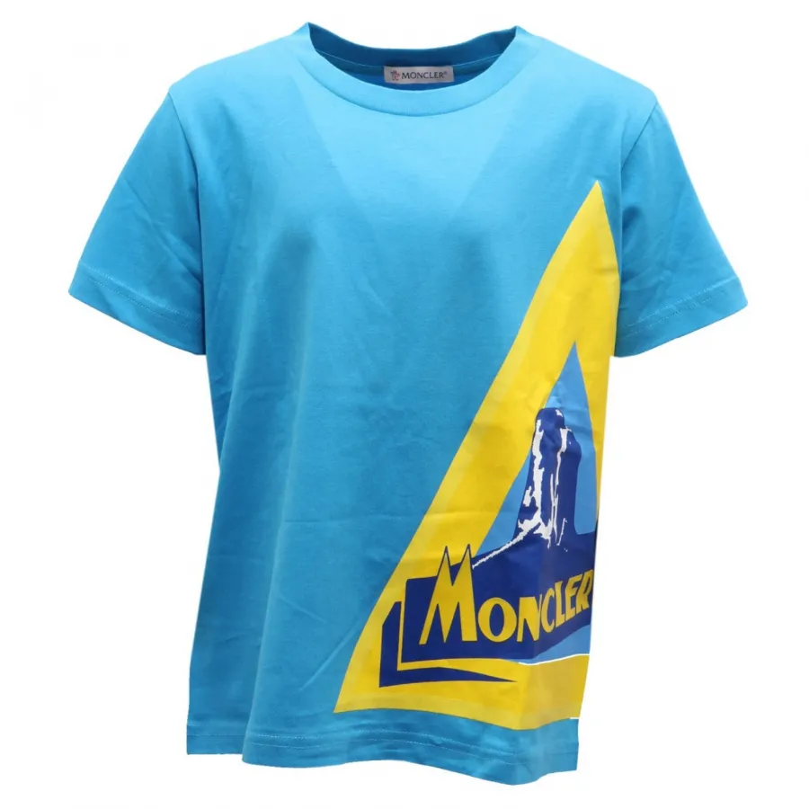 8420AH maglia bimbo MONCLER light blue t-shirt kids