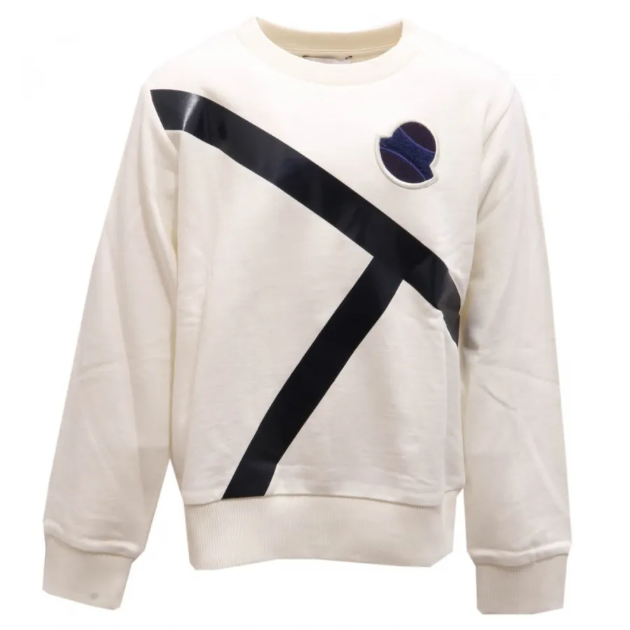 8429AH felpa bimbo boy MONCLER off white cotton sweatshirt