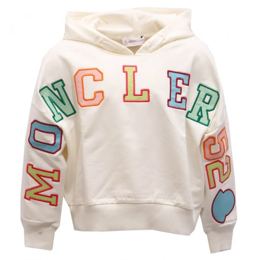 8490AH felpa bimba girl MONCLER off white cotton sweatshirt