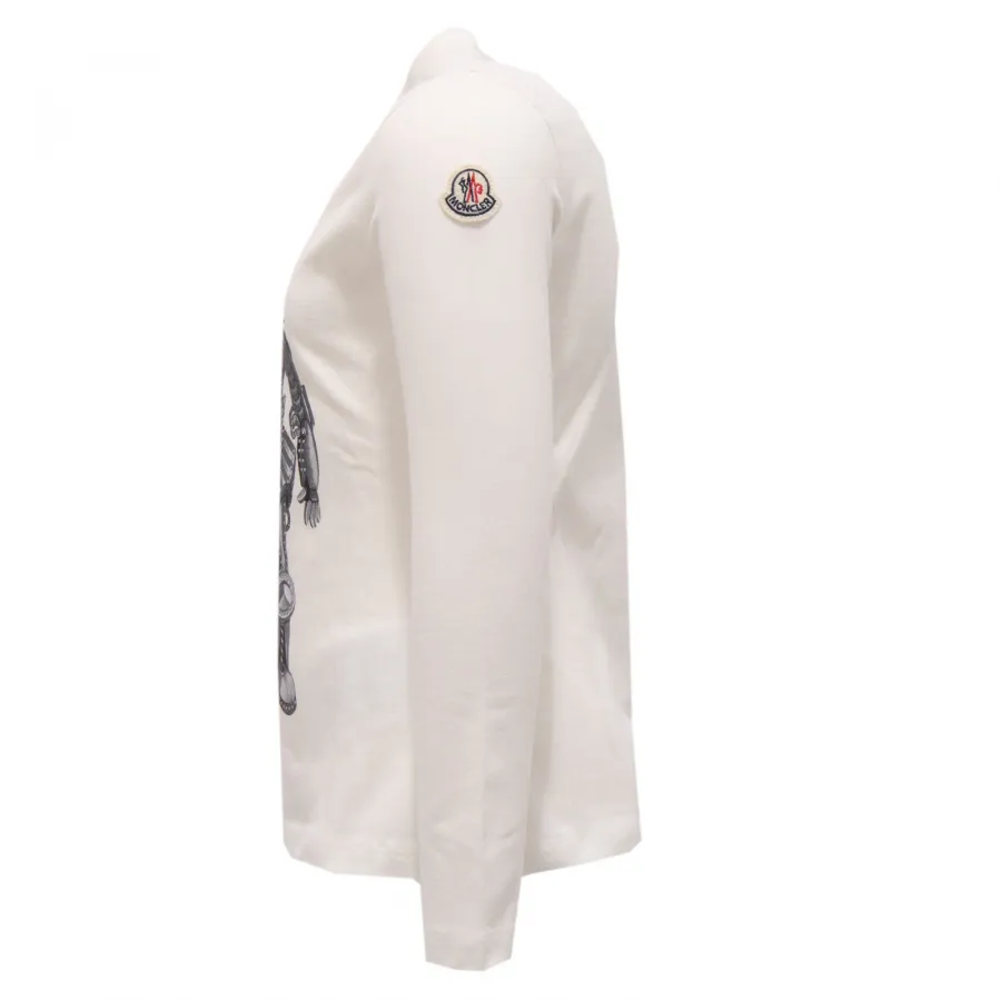 9149R maglia bimba MONCLER cotone avorio girocollo t-shirt kid
