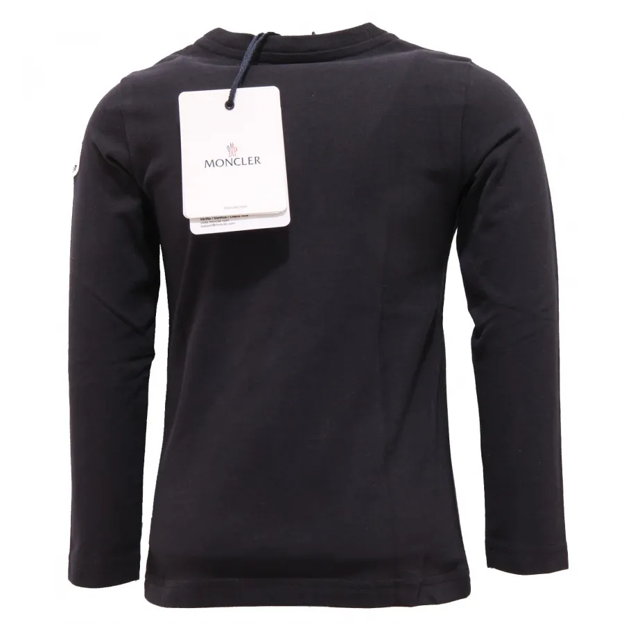 9207R maglia bimbo MONCLER cotone blu girocollo t-shirt kid