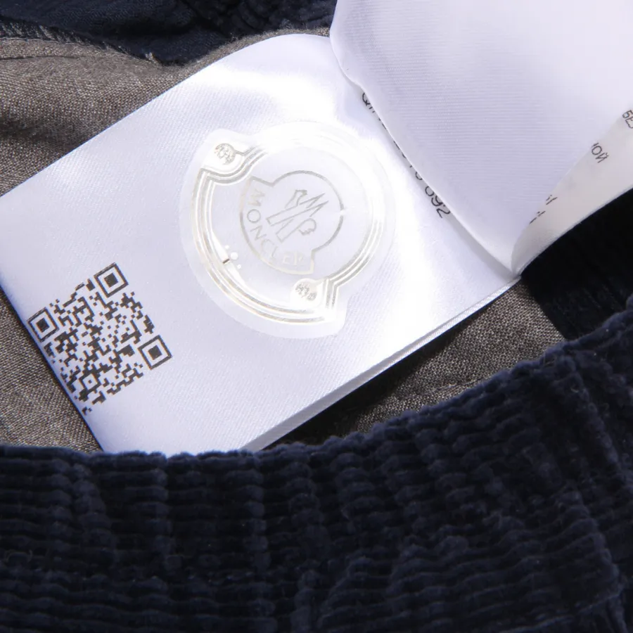 9958T pantalone bimbo MONCLER velluto blu trouser pant kid