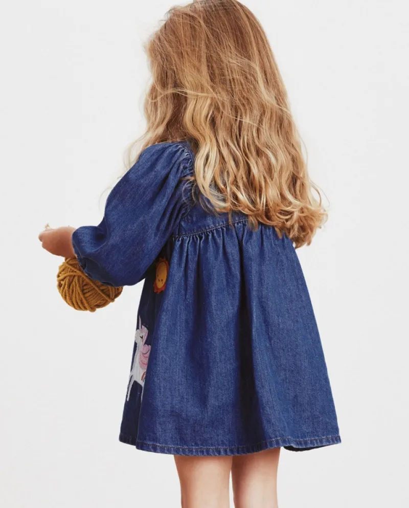 Abbigliamento per bambini Gonna di jeans Abito a maniche lunghe per bambini di nuova marca autunno