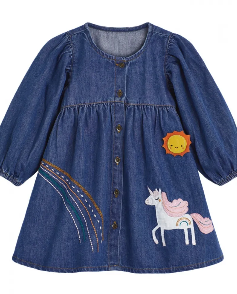 Abbigliamento per bambini Gonna di jeans Abito a maniche lunghe per bambini di nuova marca autunno