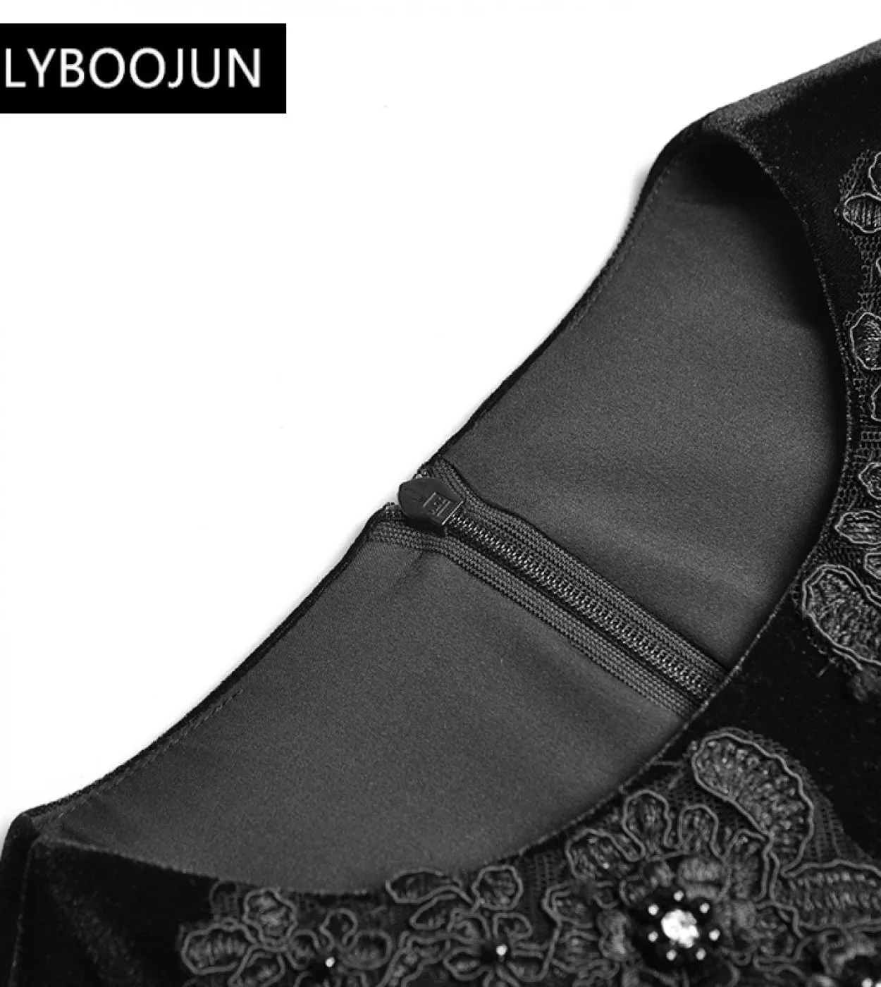 Abiti da donna 2022 Elegante abito da sera con perline in velluto a matita autunnale di lusso di alta qualità con ricamo a matit