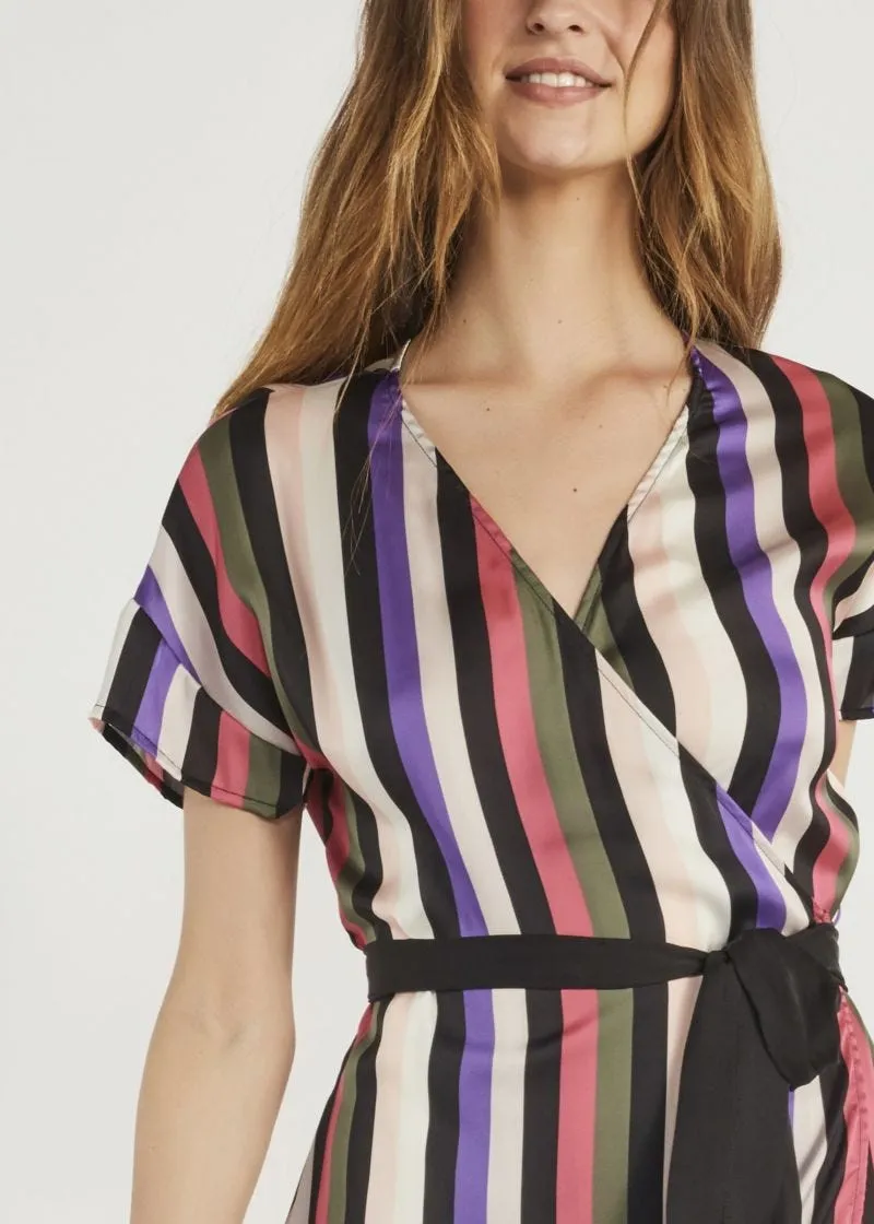 Abito a righe multicolor