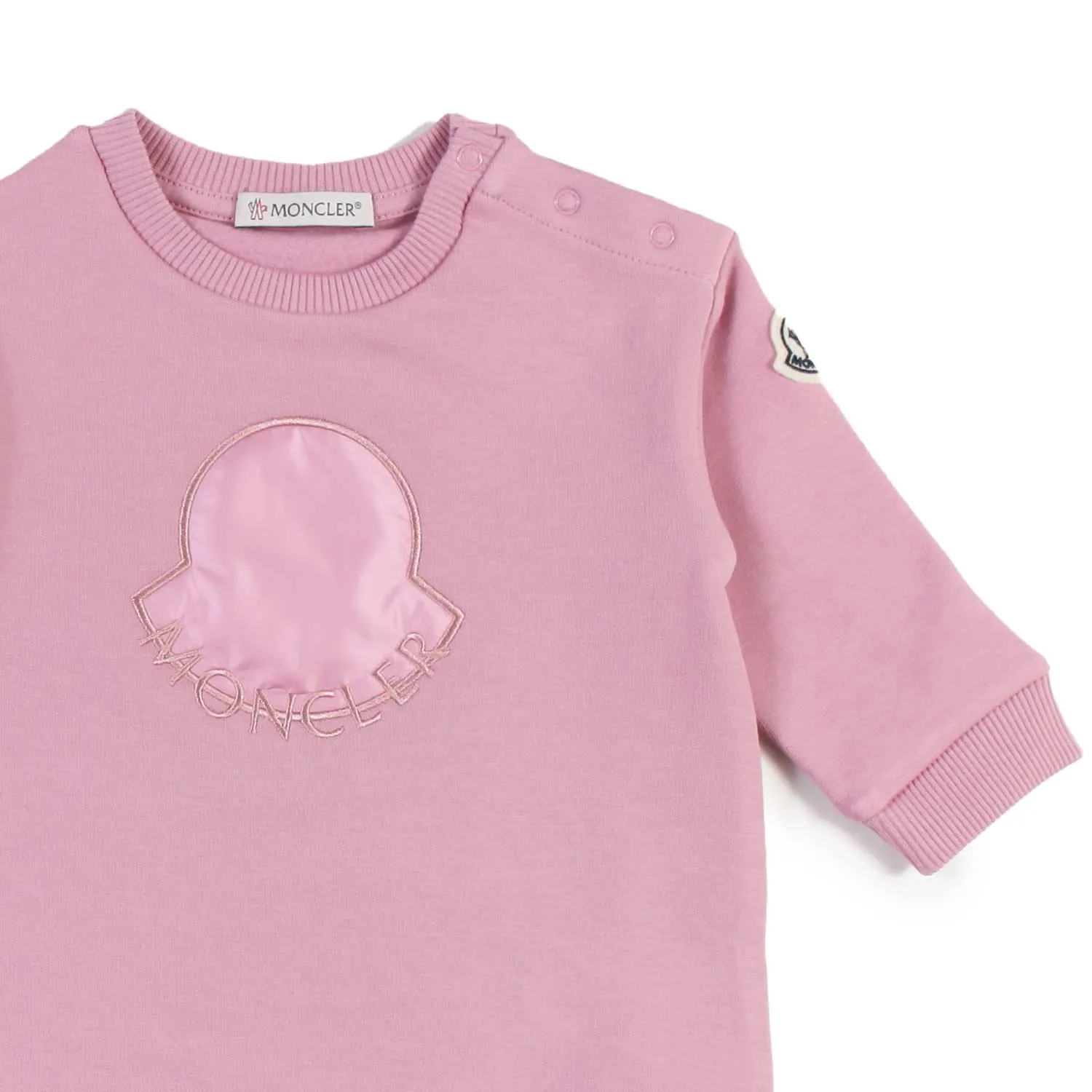 Abito Felpa Moncler Rosa Bimba E Neonata