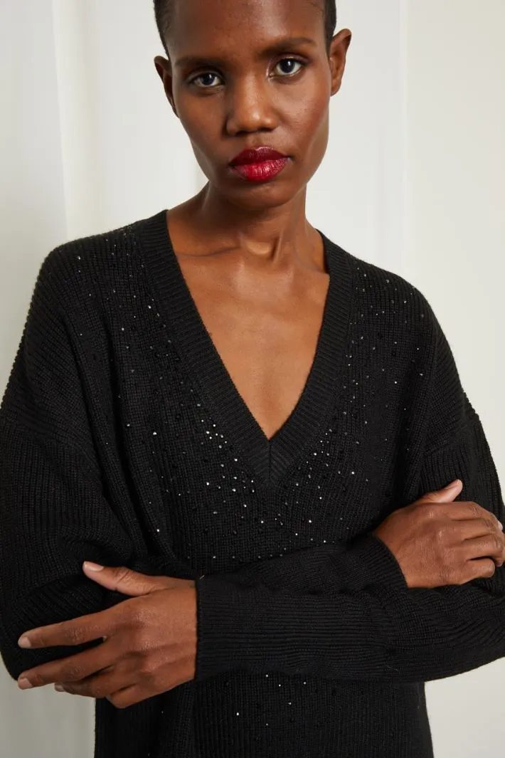 Abito in maglia con strass