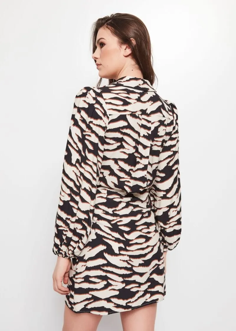 Abito in twill animalier