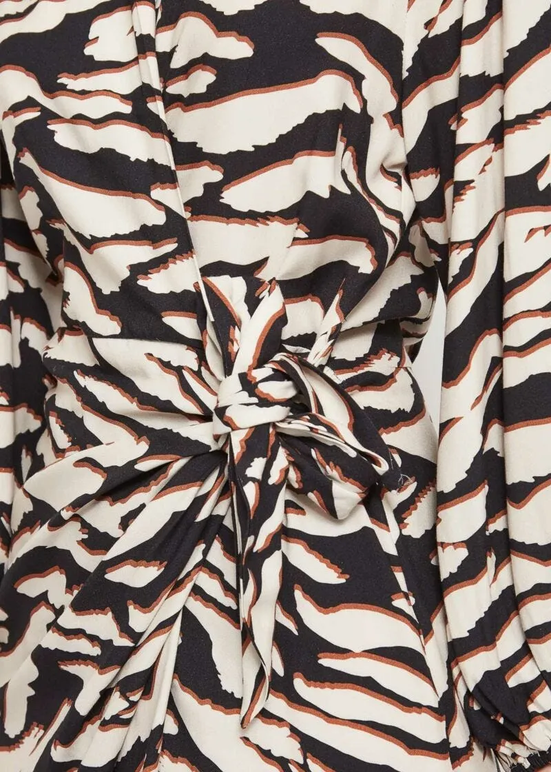 Abito in twill animalier