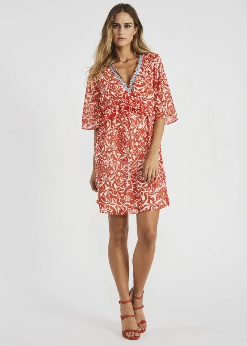 Abito kimono con ricamo