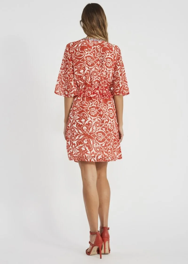 Abito kimono con ricamo