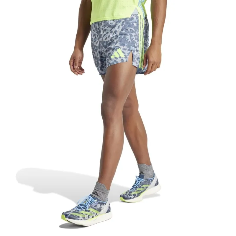 ADIDAS Pantaloncini Running Rtr Leopardati Blu Uomo