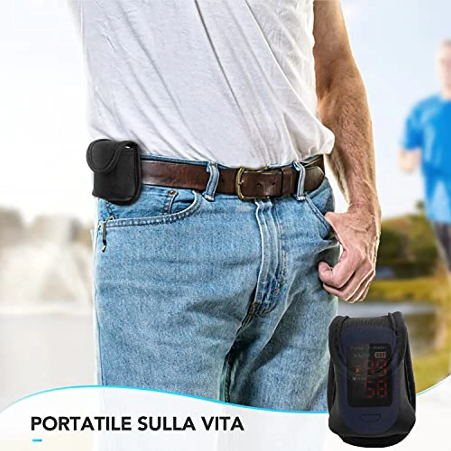 AGPTEK Saturimetro da dito Professionale Ossimetro Portatile con Display OLED Pulsossimetro da Dito per Frequenza Del Polso e La