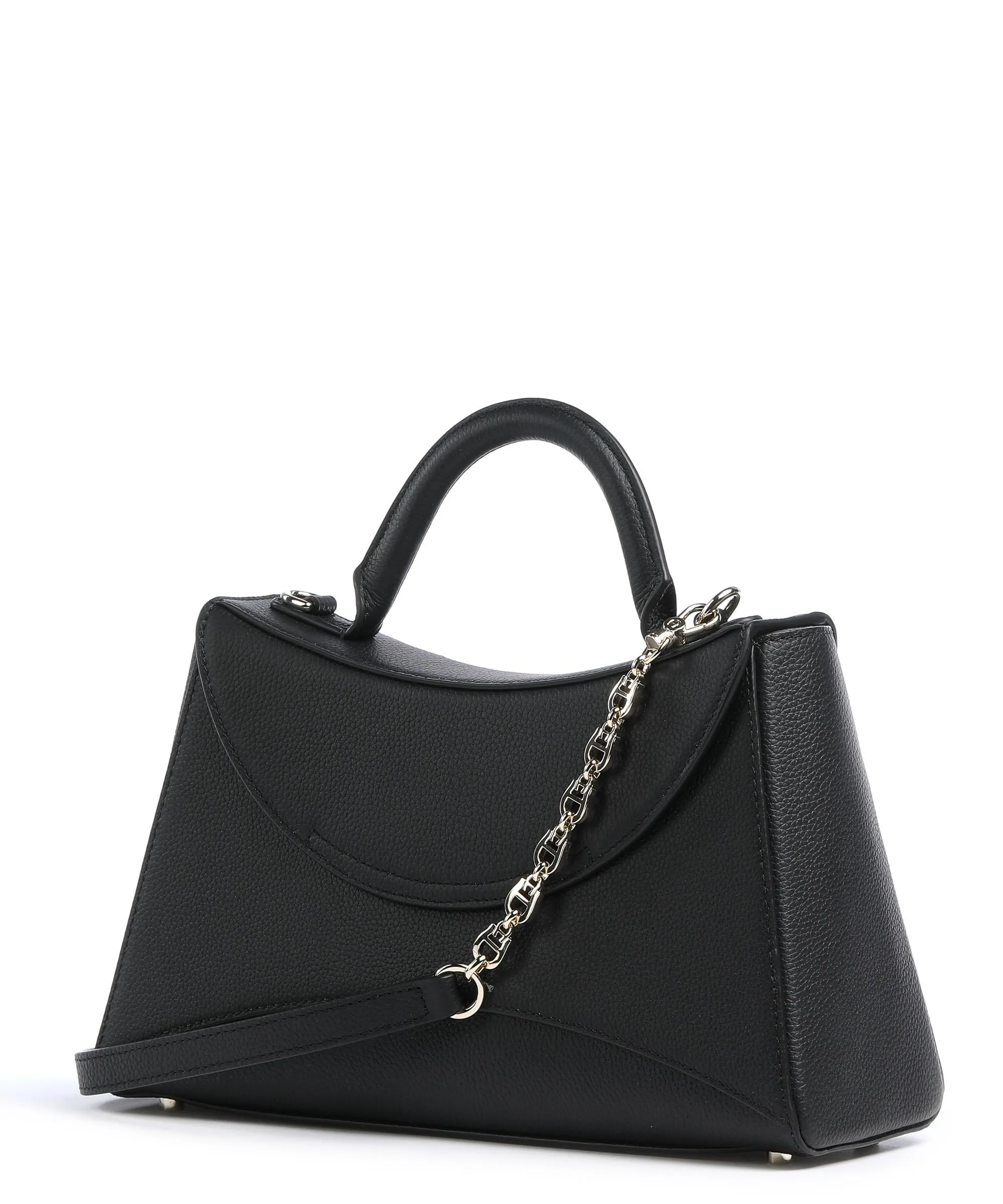  Aigner Alona M Borsa a mano pelle di vacchetta grana nero  