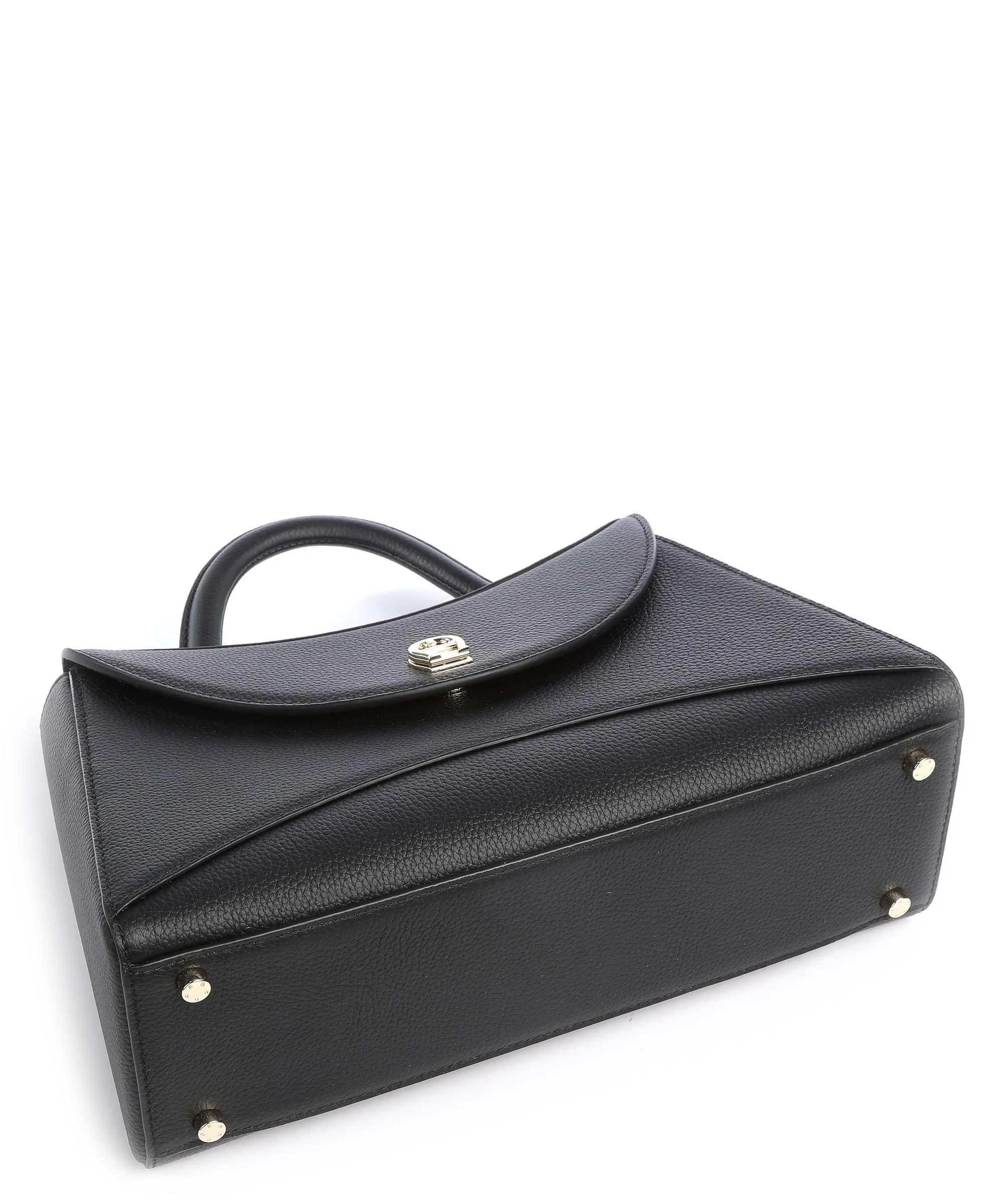  Aigner Alona M Borsa a mano pelle di vacchetta grana nero  