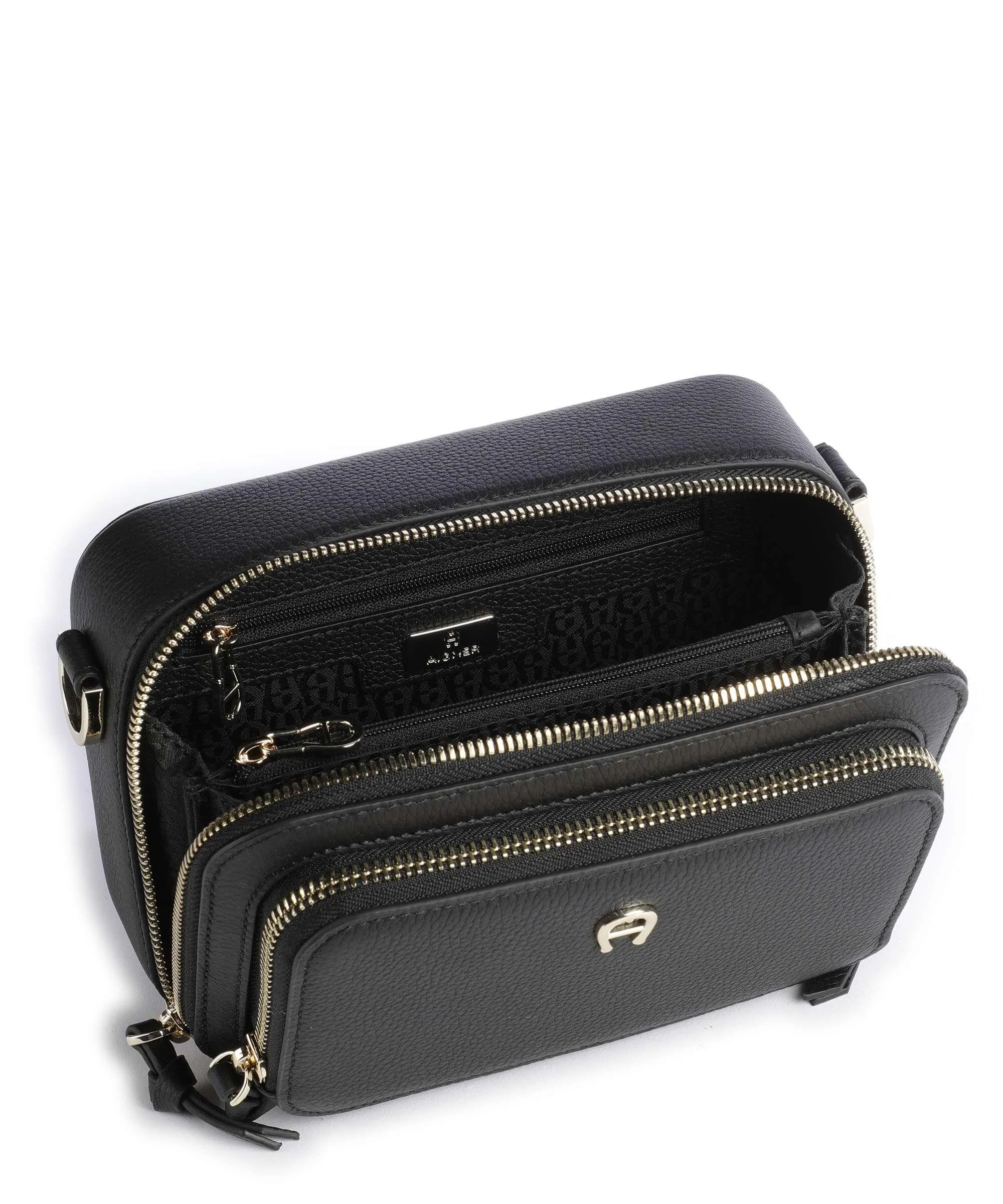  Aigner Zita S Borsa a tracolla pelle di vacchetta grana nero  