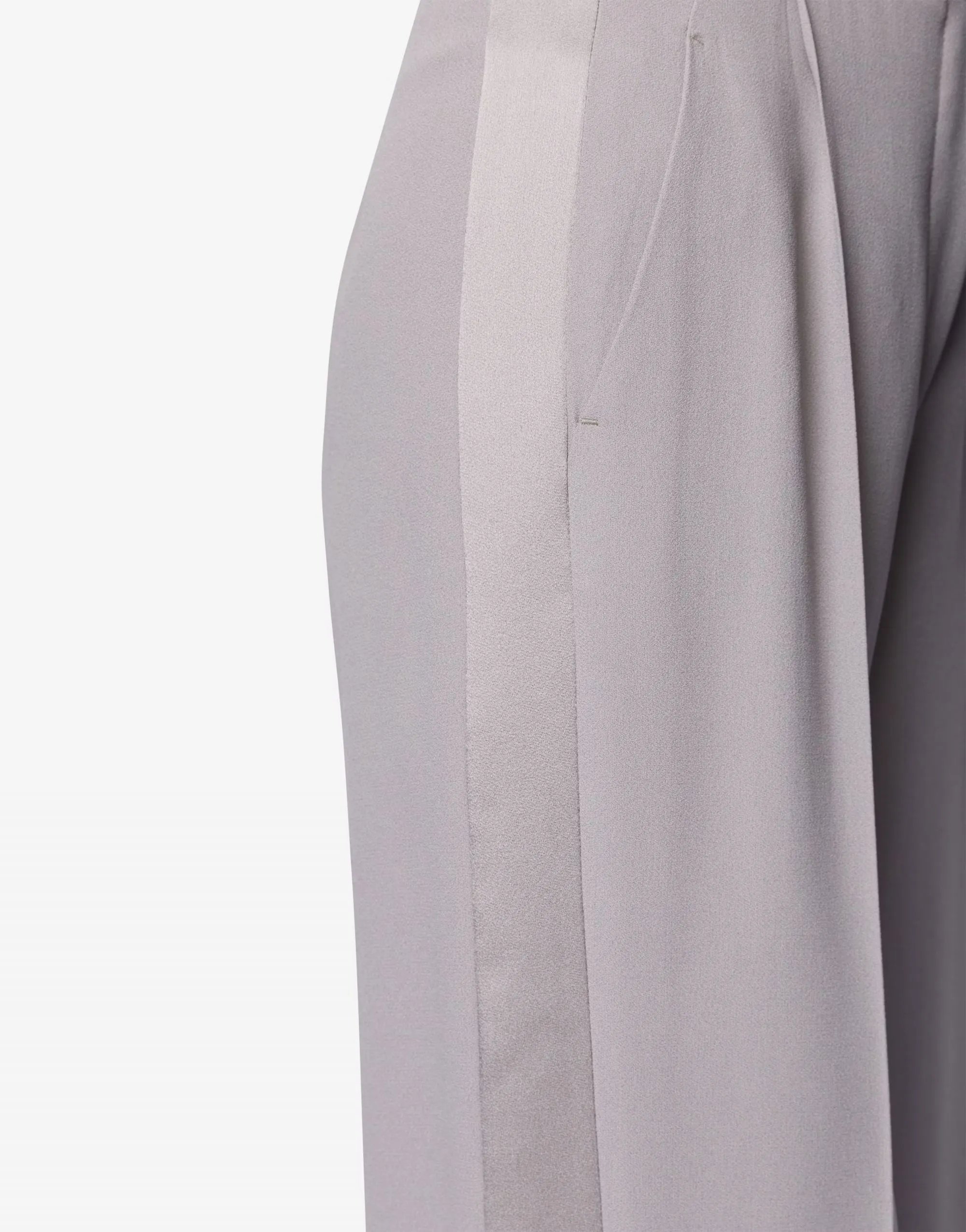 ALBERTA FERRETTI   PANTALONE GRIGIO IN SATIN