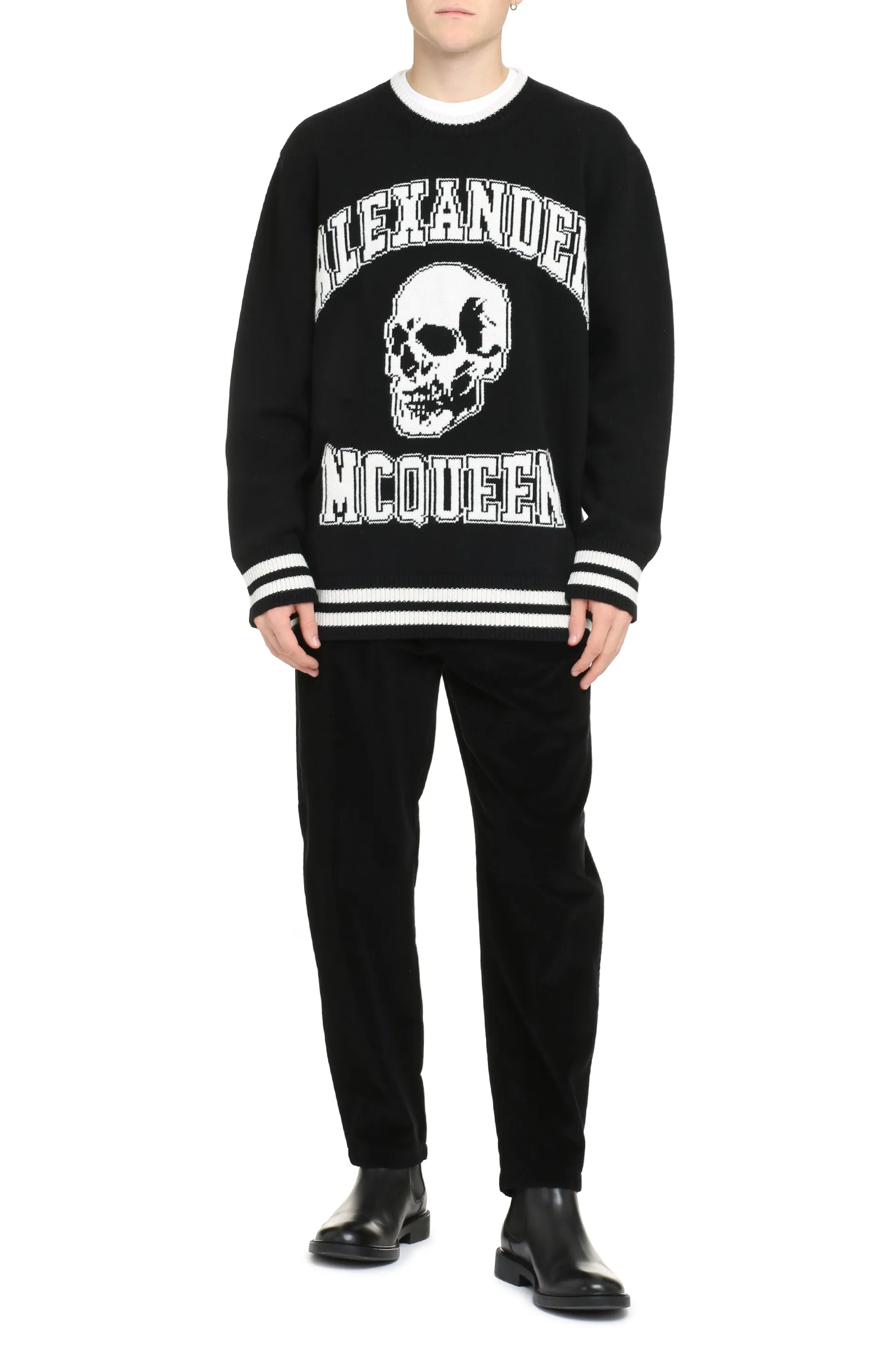 Alexander McQueen Maglione in lana e cachemire