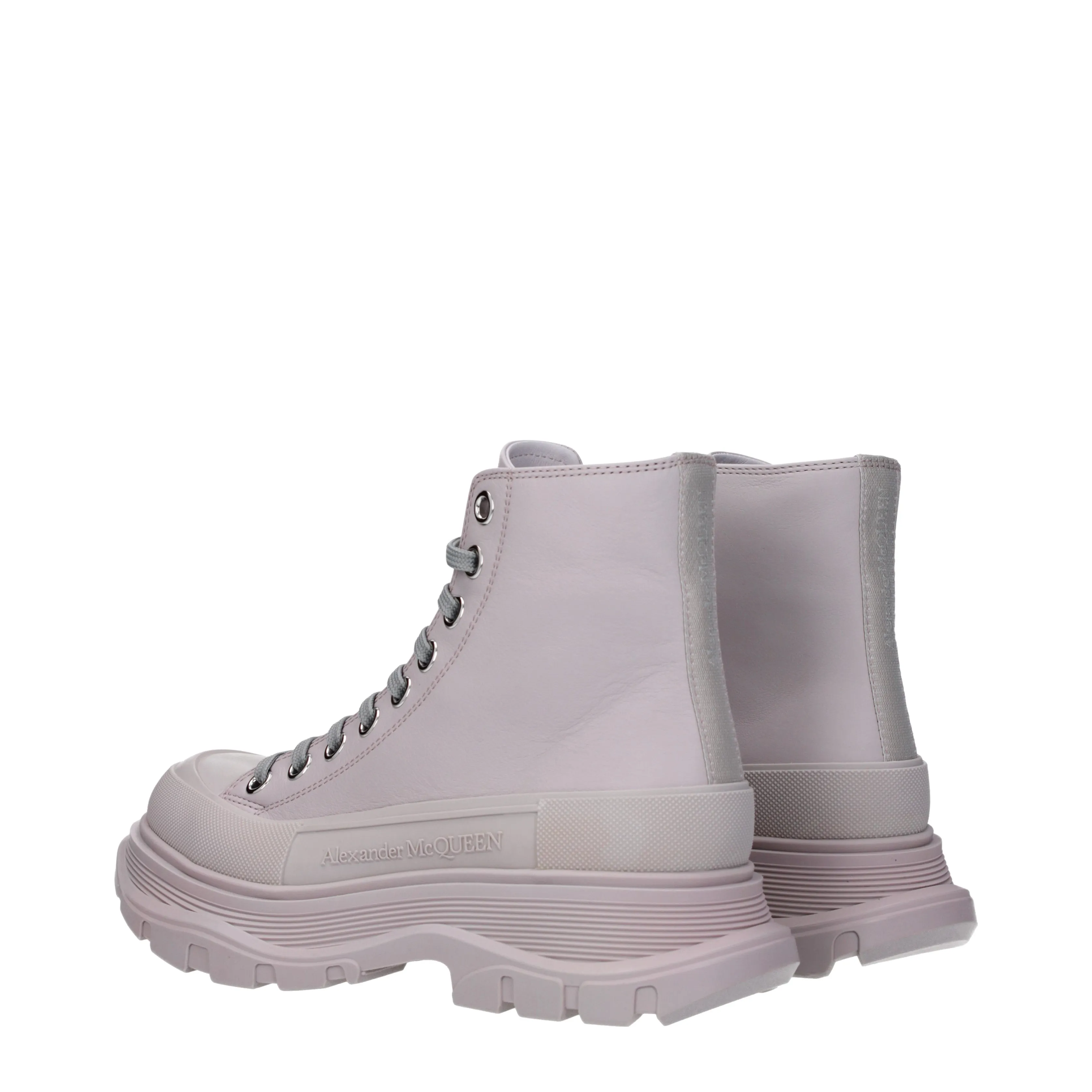 Alexander McQueen Stivaletti Donna Pelle Grigio/Pietra di Luna
