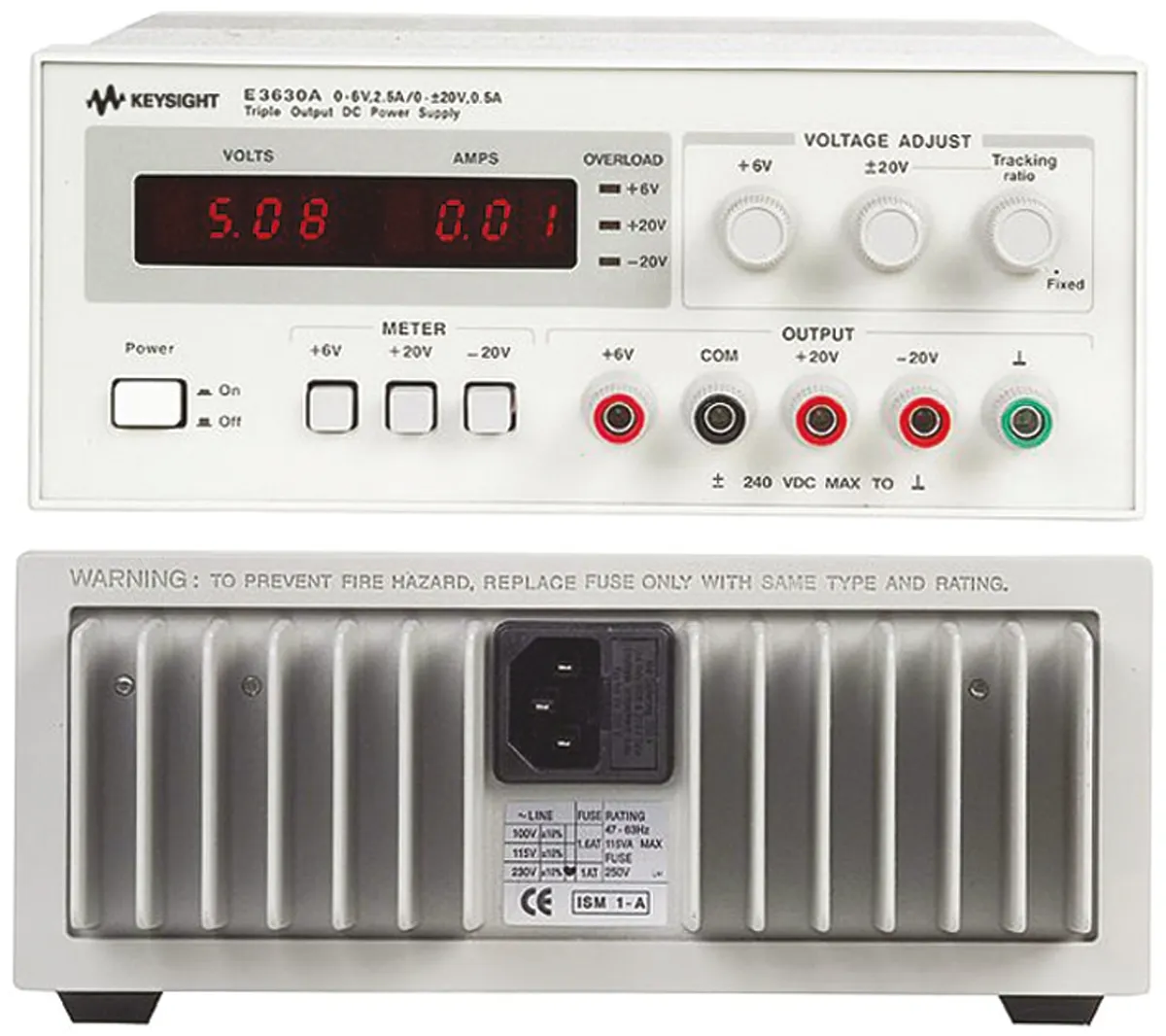 Alimentatore da banco Keysight Technologies E3630A, 3 uscite, 0 → 20V, 2.5 A, 500mA, 15W