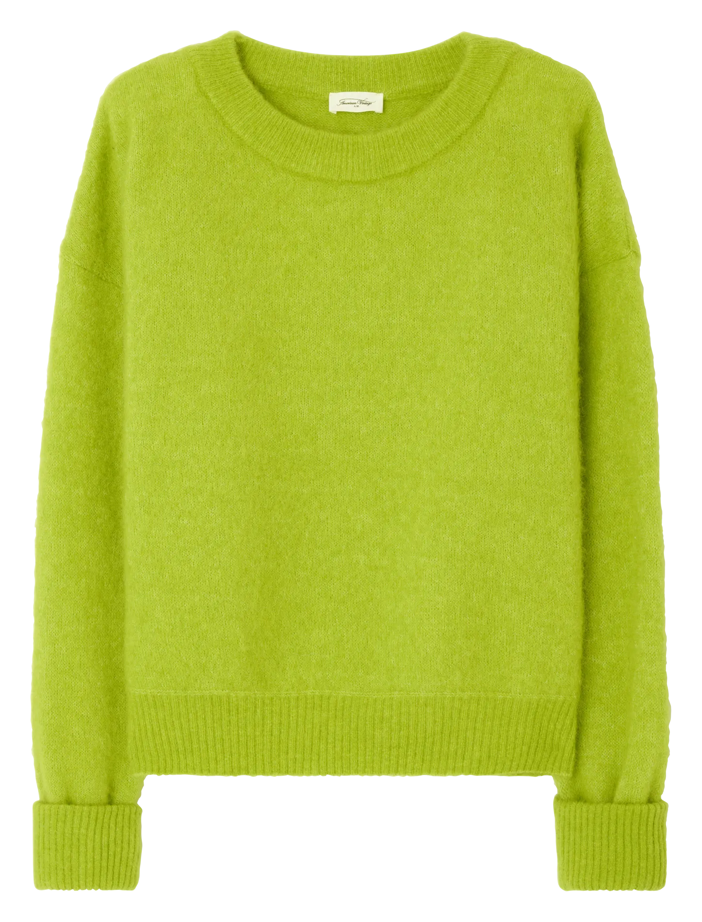  AMERICAN VINTAGE   VITOW - Maglione ampio scollo tondo in misto lana | Verde