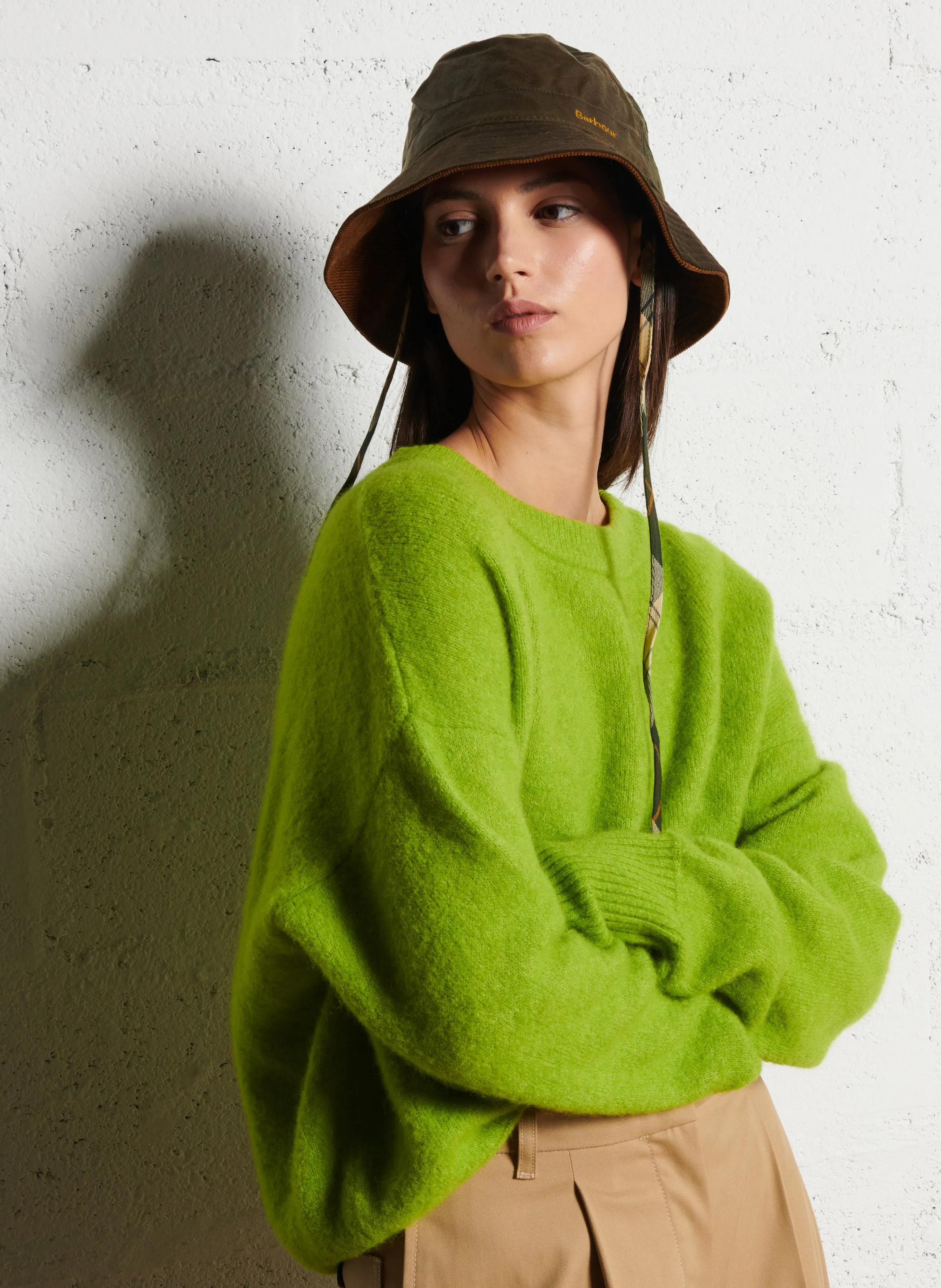  AMERICAN VINTAGE   VITOW - Maglione ampio scollo tondo in misto lana | Verde