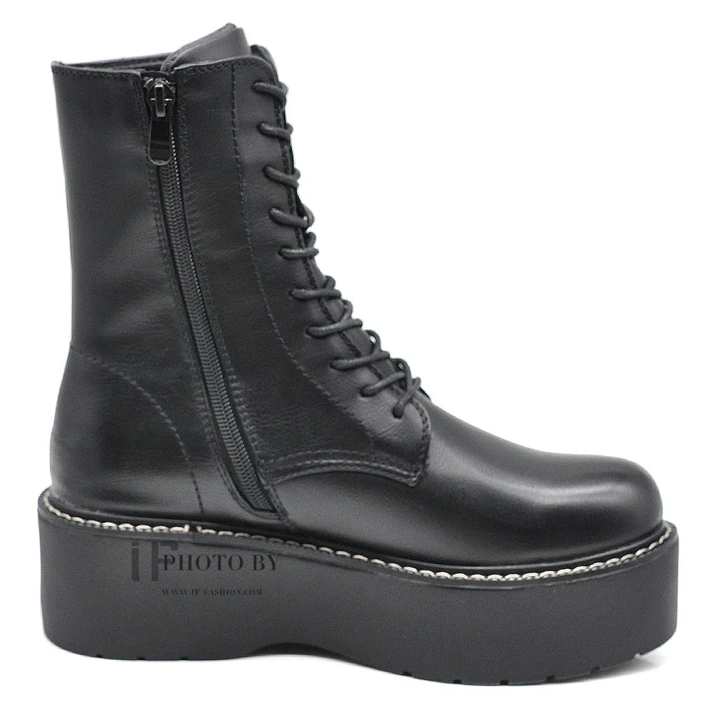 Anfibi Stivali Stivaletti Combat Boots Doppio Platform IF168