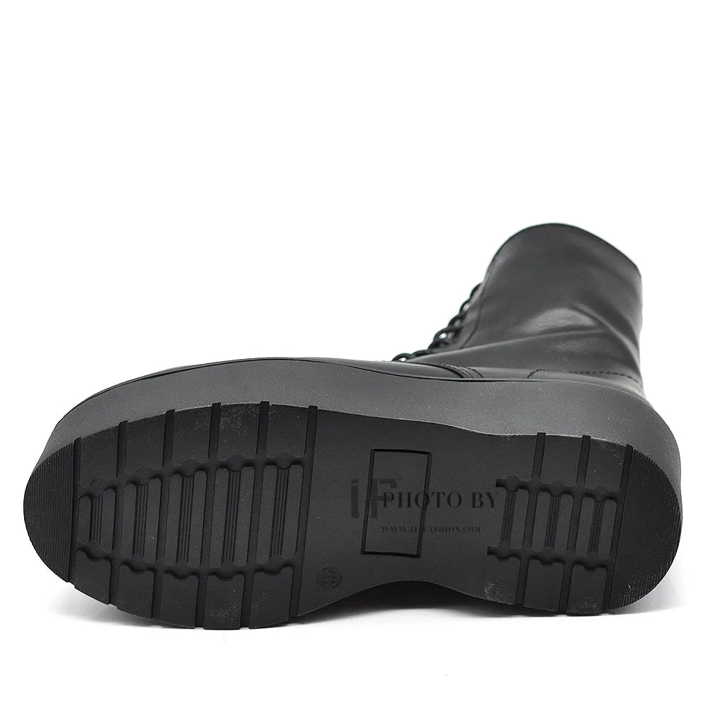 Anfibi Stivali Stivaletti Combat Boots Doppio Platform IF168