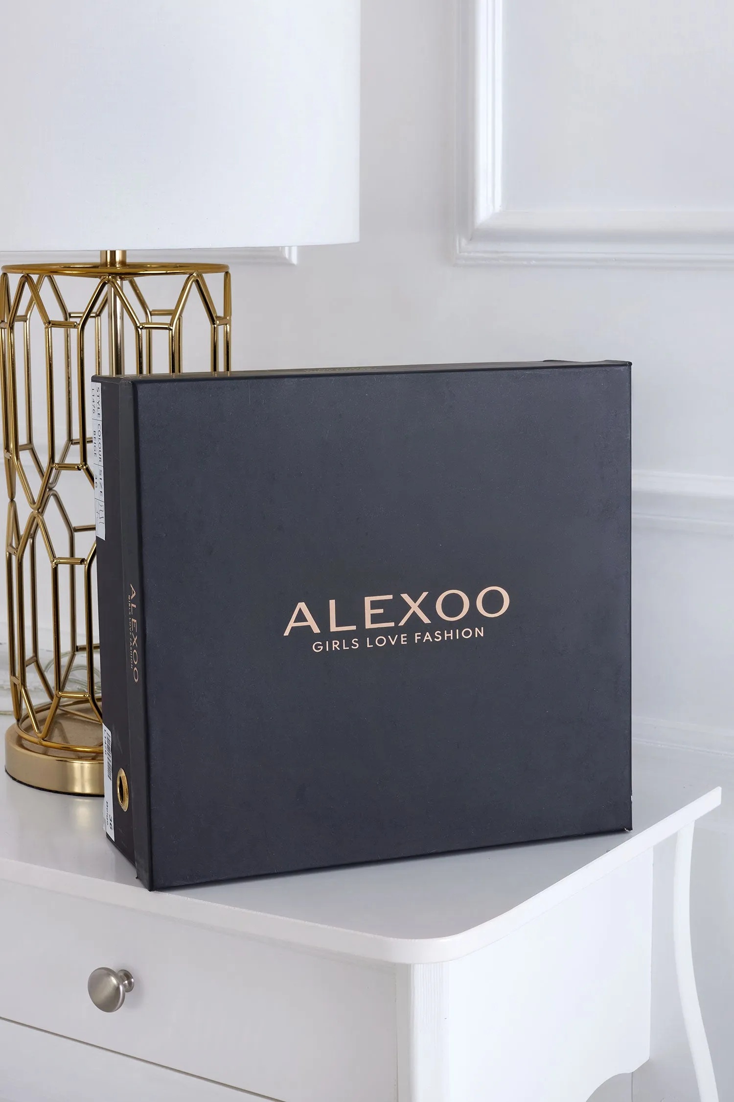 ATHENA - Stivaletti beige Alexoo con elastico e strass