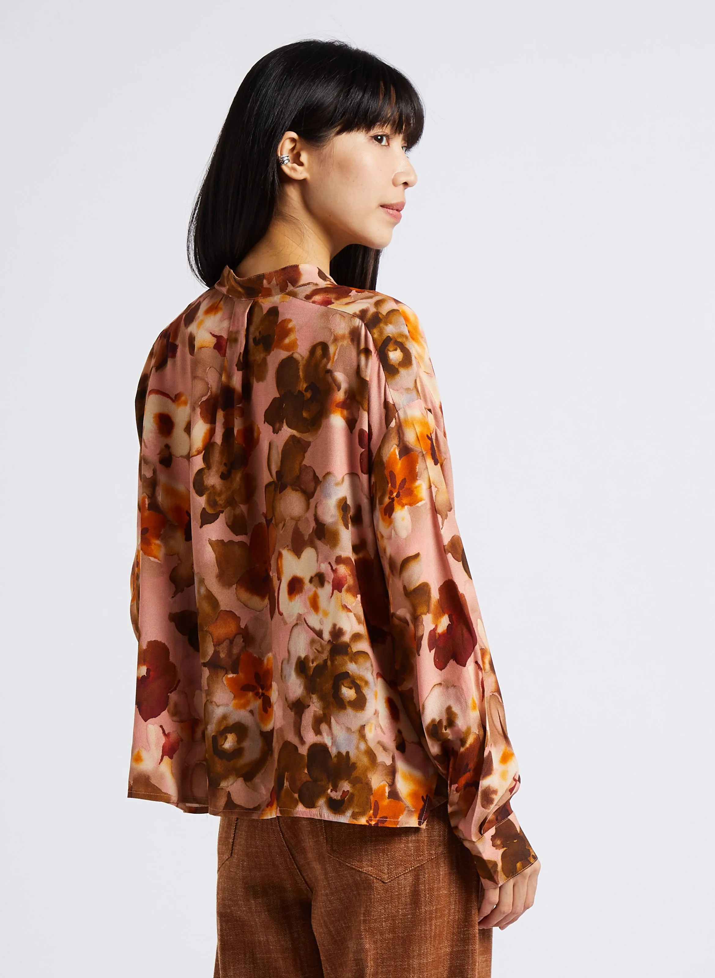 ATTIC AND BARN   ILIA - Camicia ampia con collo rotondo | Rosa